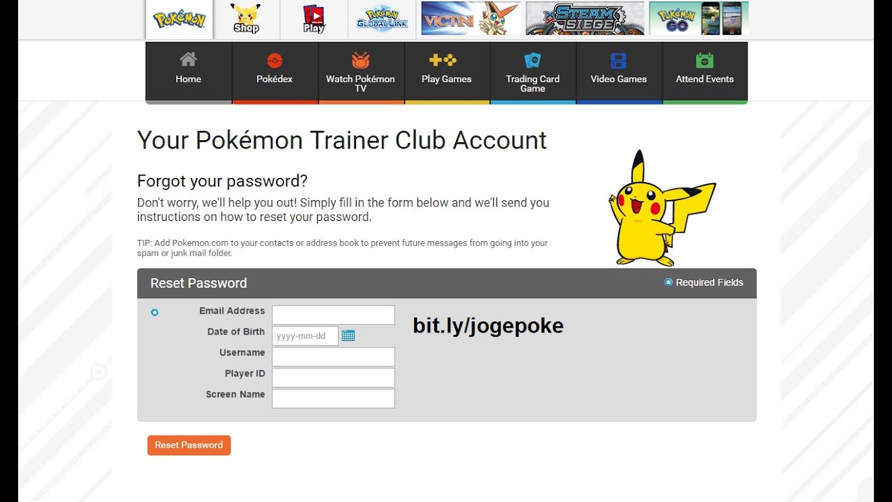 POKEMON GO Account Password Recovery Not Working