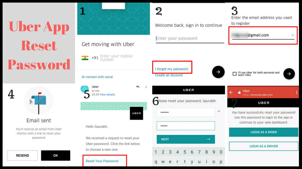 UBER Account Password Recovery Not Working